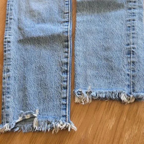 Levi’s Wedgie Straight Jeans | Size 24 | Raw Hem High Rise Vintage Wash - Picture 6 of 9